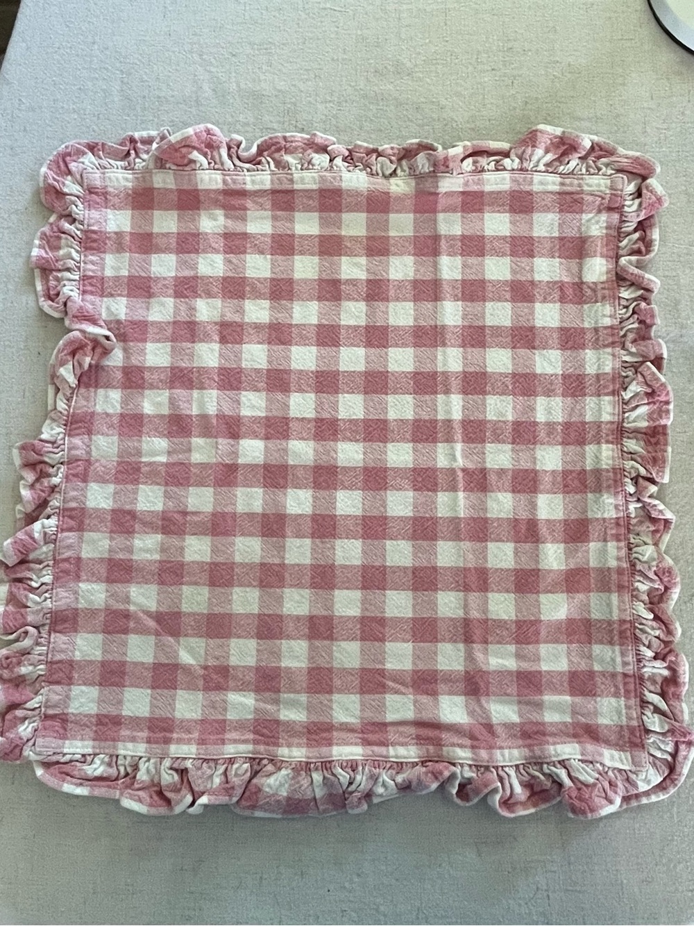 Pink Gingham Ruffled Placemat Cottagecore Aesthetic